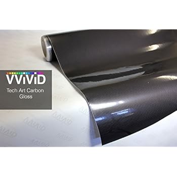 VViViD XPO Black Carbon Gloss Tech Art 3 Layer 3D Realistic True Carbon Fiber Look Cast Vinyl Wrap (17.75 Inch x 5ft)