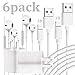 TYTAR 6Pack Bundle inc. 2pc 3FT Charging Sync Cable Certified Cord fits Phone + 2pc USB Wall AC Cube Charger Adapter Brick + 2pc Headphones Earbuds with Mic 3.5 Earphones Headset