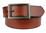 Bullko Men's Retro Pin Buckle 7931 Genuine Leather Belt