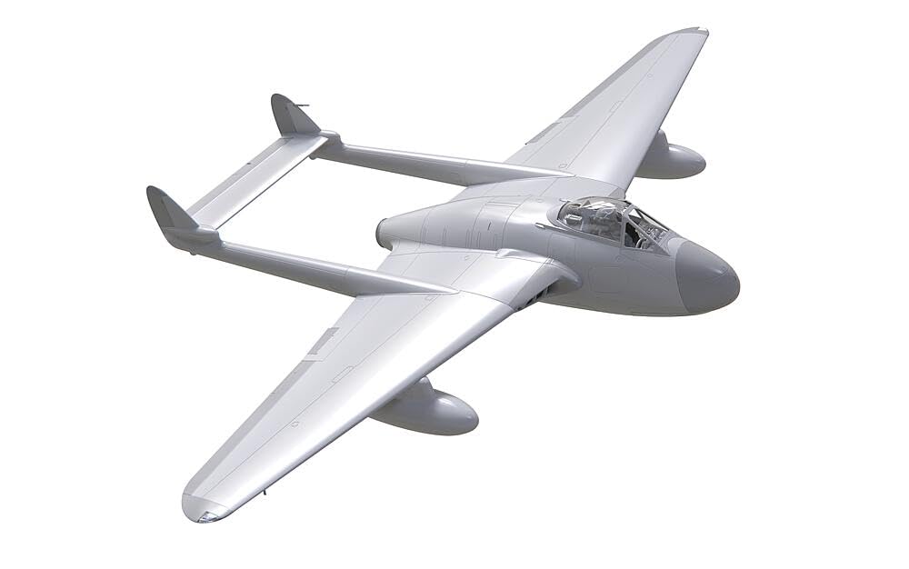 Airfix Model Set - A06107 de Havilland Vampire F.3 Model Building Kit - Plastic Model Plane Kits for Adults & Children 8+, Set Includes Sprues & Decals - 1:48 Scale Model, grey — image 1