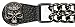 Vest Extender with black snaps and black skull on gunmetal chain - Made in USA (4)