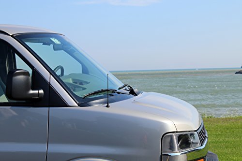 AntennaMastsRus - 2001-2006 Chrysler Sebring Convertible - 9" BLACK Custom Short Antenna Mast SPRING STEEL!!