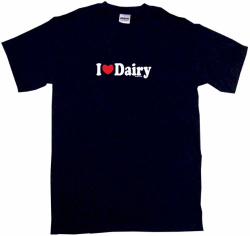 I Heart Love Dairy Men's Tee Shirt XL-Black