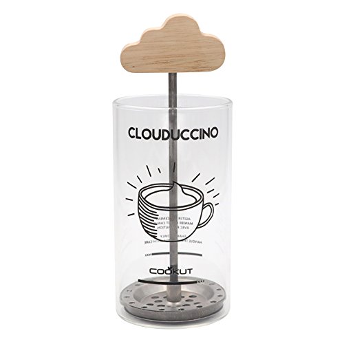 Click Here to See More Images Cookut Clouduccino Glass 14 Ounce Milk Frother