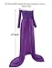 Maternity Dress for Photography Off Shoulder Long Sleeve Chiffon Gown Split Front Maxi Pregnancy Dresses for Photoshoot