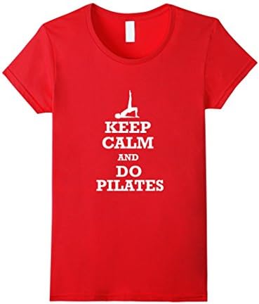 Women's Keep Calm And Do Pilates T-Shirt Large Red