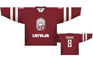 Generic Latvia Latvija 2019 Ice Hockey Jersey Custom Name and Number Sewn
