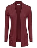 Doublju Lightweight Thin Open Front Cardigan For Women With Plus Size (Made In USA)