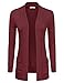 Doublju Lightweight Thin Open Front Cardigan For Women With Plus Size (Made In USA)