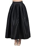 Persun Women's Elegant High Waist Pleated Formal Party Full Maxi/ Midi Skirt