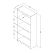 South Shore 4-Shelf Storage Bookcase, Country Pine