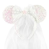 Disney Park Minnie Mouse Ears Wedding Veil NEW