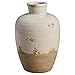 Amazon Brand – Stone & Beam Modern Farmhouse Milk Jug Stoneware Home Decor Flower Vase - 6 x 9.25 Inches, Cream and Clay