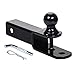 HITOWMFG 3-in-1 ATV/UTV Hitch Ball Mount Adapter with 1-7/8