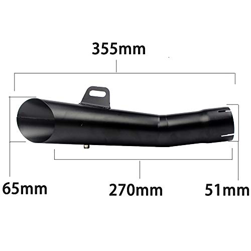 MGOD 1.5-2'' Motorcycle Exhaust Muffler Slip on with Moveable DB Killer Black Stainless Steel Dirt Bike Street Bike Scooter ATV