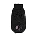 Uxcell XX-Small Hearts Pattern Pet Puppy Turtleneck Apparel Knitwear Sweater, Size 6, Black