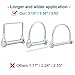 Benavvy 20 Pcs Shaft Locking Pin, Wire Lock Pin Heavy Duty Safety Coupler Pin 1/4 Inch 5/16 Inch 3/8 Inch Diameter in 2 Shapes of Square and Arch for Farm Trailers Wagons Lawn Garden(Silver)