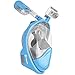 Seaview 180° GoPro Compatible Snorkel Mask- Panoramic Full Face Design. See More With Larger Viewing Area Than Traditional Masks. Prevents Gag Reflex with Tubeless Design (Aqua, S/M)
