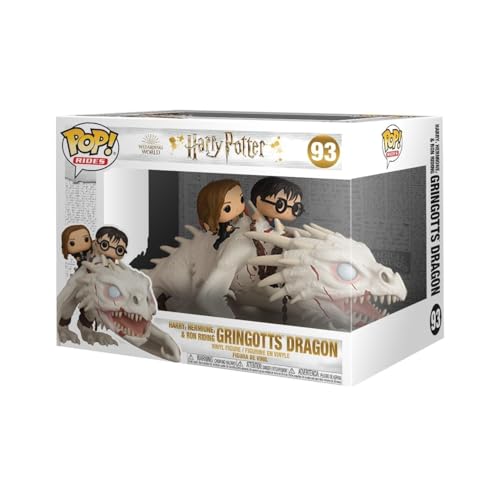 Pop! Ride: Dragon with Harry, Ron, & Hermione - Harry Potter - Figura de Vinilo Coleccionable - Idea de Regalo- Mercancia Oficial - Juguetes para Niños y Adultos - Movies Fans
