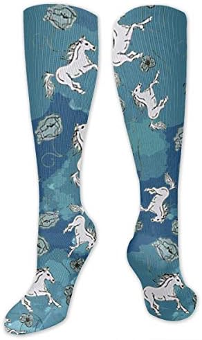 KEFE SOCK 3D Animal Horses Rabbit Dog Cats Panda Fox Compression Socks for Women Men (20-30 mmHg)