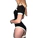 Littleforbig Cotton Romper Onesie Pajamas Bodysuit – Maid Suit 3XL Black
