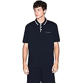 Armani Exchange Mens Regular Fit Small Text Logo Polo