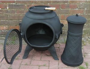 castmaster pasadena cast iron chiminea black