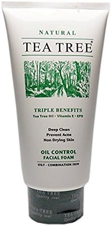 Natural Tea Tree Oil Control Facial Foam for Oily-Combination Skin (4.8 Fl.Oz.)