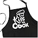 ApronMen Kiss the Cook Funny Apron For Men - Adjustable Straps - One Size Fits All Grilling Apron With Pockets - Professionally Printed Gift For Dad - Cotton Kitchen BBQ Chef Apron