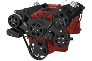 CVF RACING Black Small Block Chevy Serpentine System- All Inclusive!