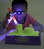 Sand Molds Glow In The Dark Starter Set – 1 lb Glow Play Sand, UV Glasses, Pen Light and Sand Tray