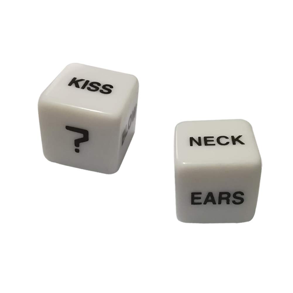 CFTech Novelty Game Dice 16mm Dice Set, Fun to use, 2 Pair (White)