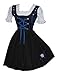 Edelweiss Creek 3-piece German Party Oktoberfest Dirndl Dress Black & Blue