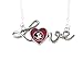 Florida State Seminoles FSU Heart Love Script Fashion Necklace
