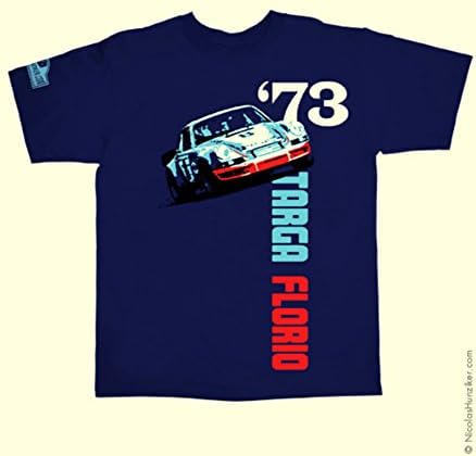 Martini Porsche Carrera RSR Targa Florio 1973 Victory Tee-shirt by Nicolas Hunziker (Large)