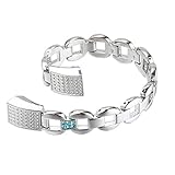 bayite Replacement Metal Bands for Fitbit Alta, Silver Rose Gold with Rhinestone
