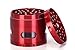 Large Spice Tobacco Herb Weed Grinder - Four Piece with Pollen Catcher - 2.5 Inches - Premium Grade Aluminum(RED)