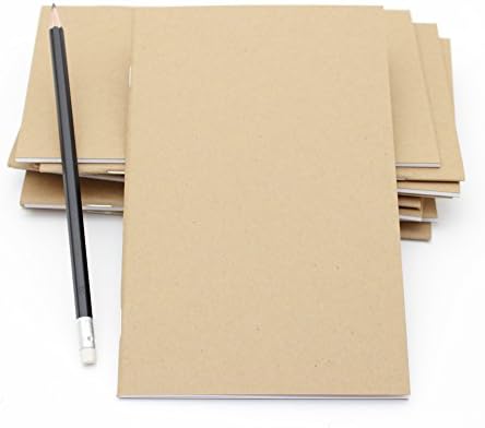 Kraft Notebook, 5 X 8 Inches, Set of 10, Bulk Notebooks, Kraft Brown, Blank Pages, Blank Cover, Medium Kraft Journals Bulk