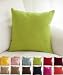 TangDepot Cotton Solid Throw Pillow Covers, 12" x 18" , Apple Green primary