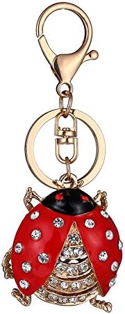 Demiawaking Lovely Inlaid Rhinestone Key Chain Keyring Purse Bag Pendant Accessories 11 Styles