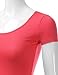 JJ Perfection Women's Scoop Neck Short Sleeve Classic Slim Fit Bodycon Dress