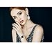 ele ELEOPTION Women Bangle Watch Bracelet Quartz Watch with Rhinestone Round Dial Stainless Steel Band Wrist Ladies Watches with Women Watch Box Black