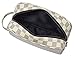 Rita Messi Luxury Checkered Make Up Bag Leather Cosmetic Toiletry Travel Bag (Tiffany)