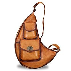 Genuine Leather Large Sling Bag for Men and Women