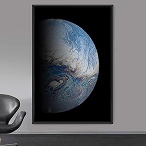 signwin Framed Canvas Wall Art Planet Astronomy &...