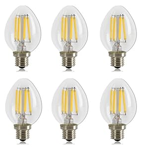 Havells 4W Candle Type E14 LED Filament Lamp (White, Pack of 6)