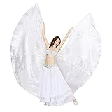 Dance Fairy Belly Dance Silk-Like Isis Wings with Sticks
