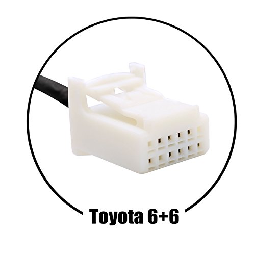 Wyness Car MP3 USB/AUX 3.5mm Stereo Wireless Music Receiver Wireless Hands Free Auto Bluetooth Adapter Fit For Toyota (6+6)Pin Camry Tacoma Corolla Tundra RAV4 Lexus RX GS IS