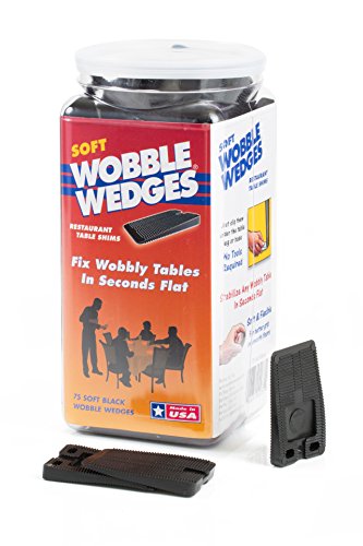 Wobble Wedge - Soft Black - Table Shims - 75 pc