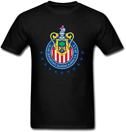 TIANRUNYG Men's C.D. Guadalajara Logo Short Sleeves T-Shirt Size L